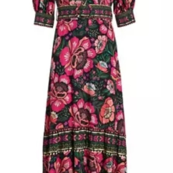 Farm Rio Flowers Garden Maxi Dress | Size Small | NWOT - Picture 7 of 8